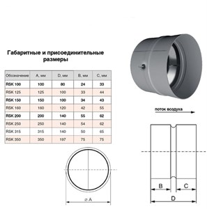 Клапан обратный RSK 125 4644